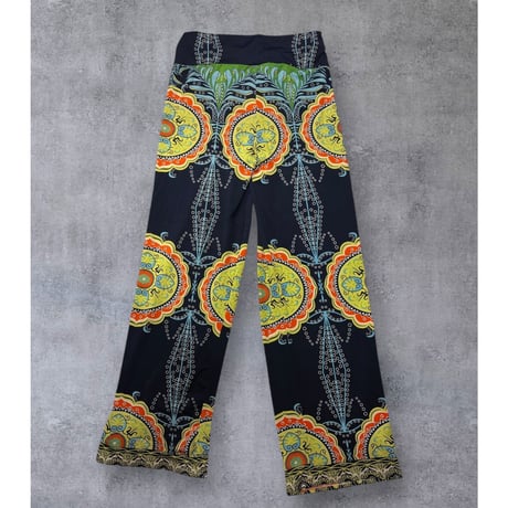 [USED]曼陀羅柄 POLY PANTS
