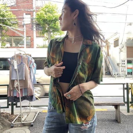 [USED] good nature レーヨンシャツ