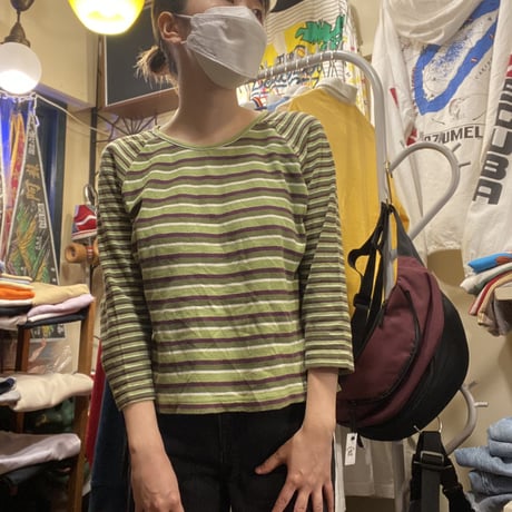[USED]ボーダー 七分袖ロンtee