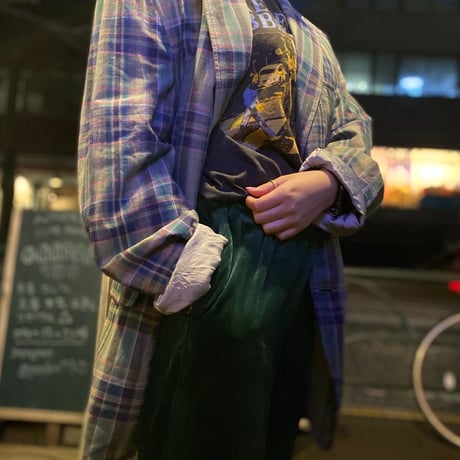 [USED]青みがかったグリーン🫑ベロアPANTS