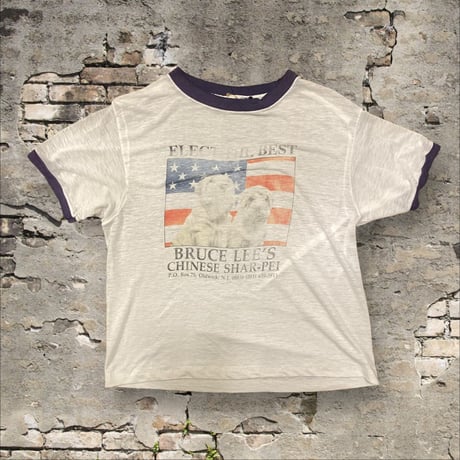 [USED] BRUCE LEE'S CHINESE SHAR-PE RINGER TEE！！！！！