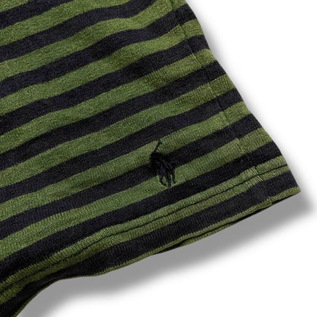 [USED] Ralph lauren リネン混 ボーダーTee