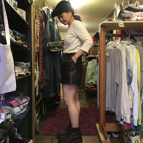 [USED] REALレザータック入りショートパンツ