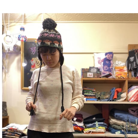 [USED] ニット耳あて帽