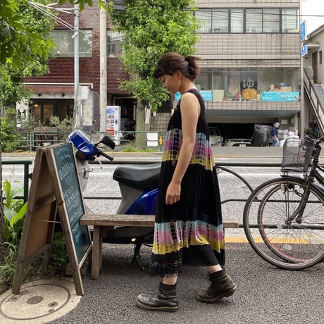 [USED]  タイダイワンピース /BLK