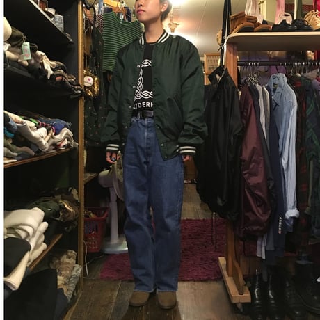 [USED] made in U.S.A. 深緑色のスタジャン