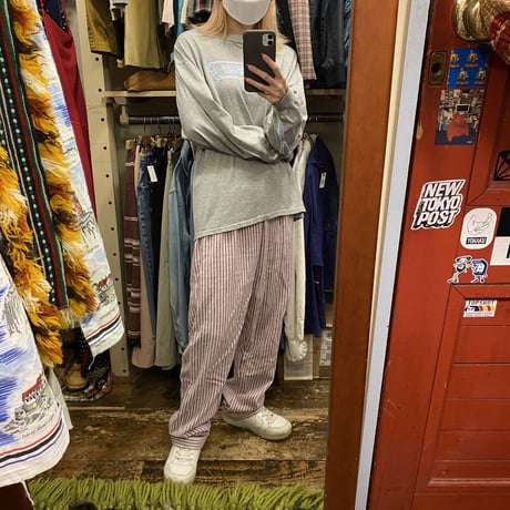 [USED] RED ストライプパジャマPANTS♡