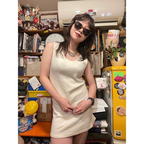 [USED]ふわんっかわっ。リブタンクトップ