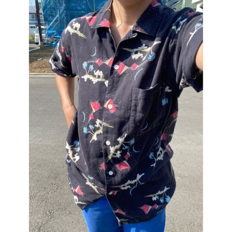 [USED] エジプト柄🐫オープンシャツ