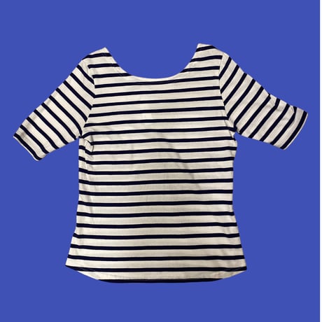 [USED]  五分丈 ♡ ボーダーTee