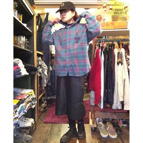 [USED] フード付 ネルシャツ