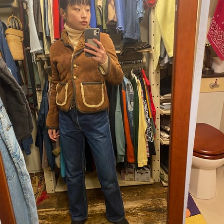 [USED] ヒョウ柄ムートンJKT