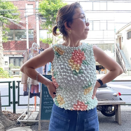 [USED] 総柄 POPCORN TOPS
