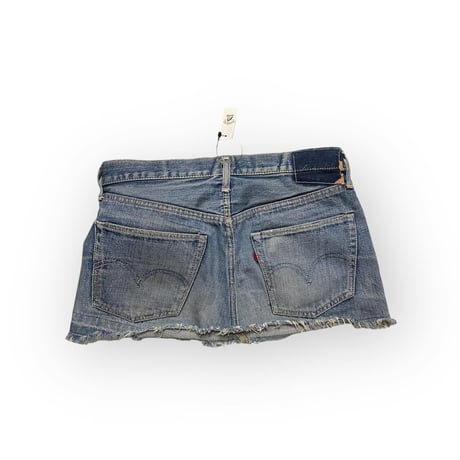 [USED]levis 501"XX" CUT OFF DENIM MINI SKIRT W32