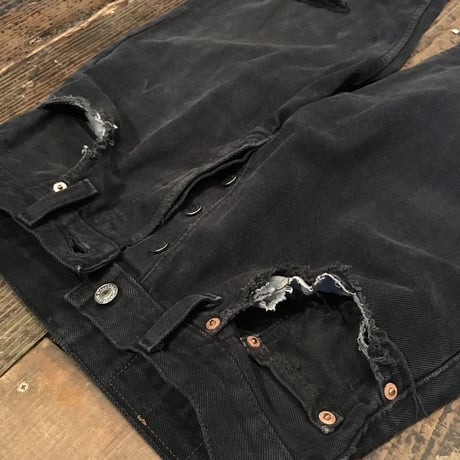 [USED] Levis 501 BLACK ダメージDENIM
