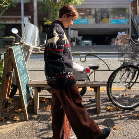 [USED] ノルディック鹿ニット🦌