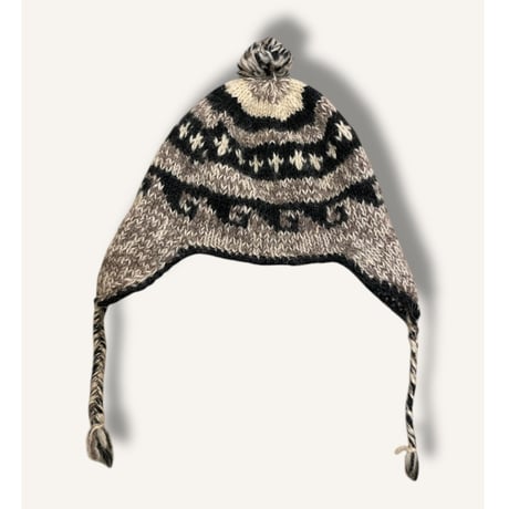 [USED] WOOL🐑耳あてニット帽