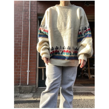 [USED] かわいい小人柄ニット♡