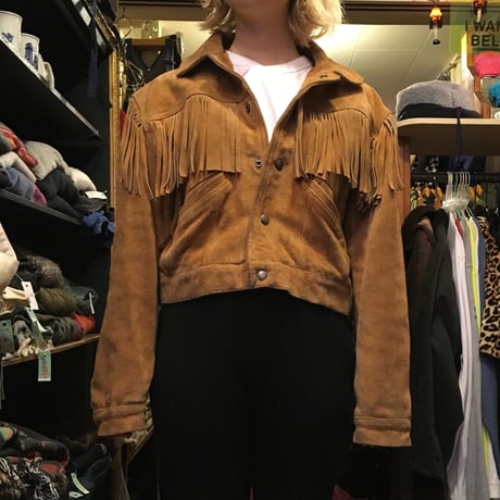 [USED] BENETTON フリンジ SUEDE JKT