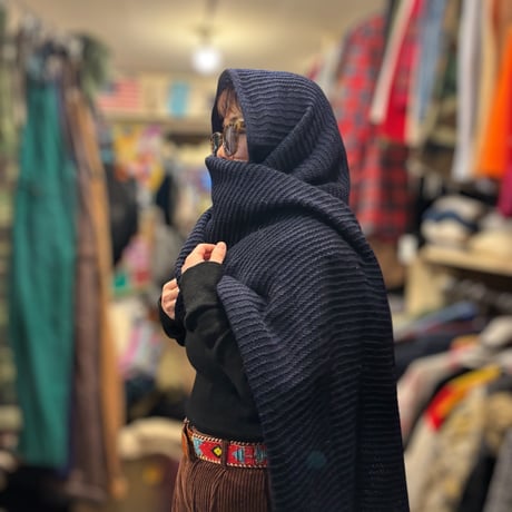 [USED] NAVY ニットマフラー