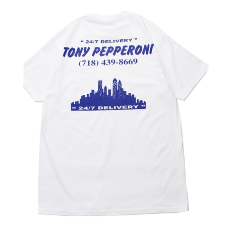 [NEON POTATO select ]"Tony pepperoni  24/7 Delivery Tshirts "