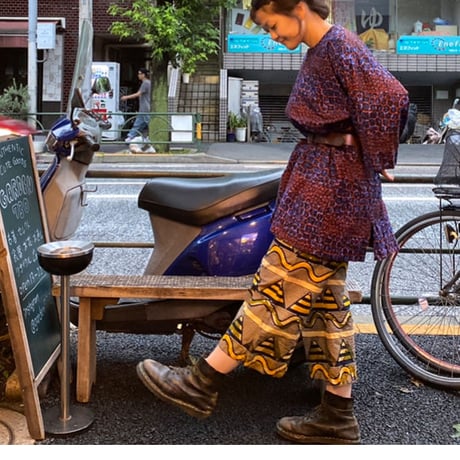 [USED] アフリカンバティックPANTS/ YELLOW