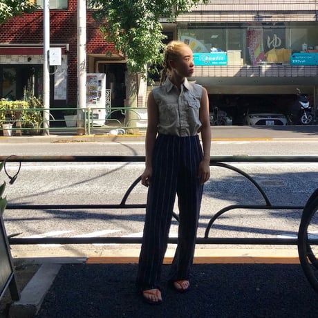 [USED] 縄模様のSILKパンツ