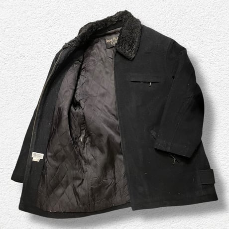 [USED]ボア襟 BLACK WOOL コート　JKT
