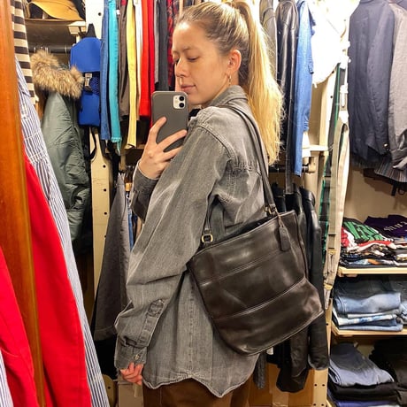 [USED] old COACH leather tote Bag