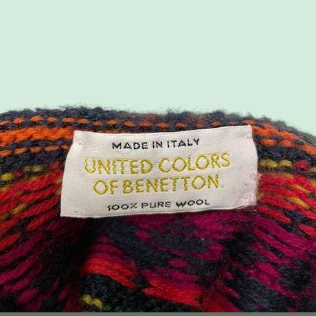 [USED] かわいい！Benetton ノルディック柄タートルニット♡