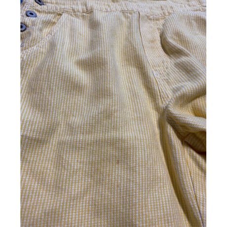 [USED] イエロー💛ヒッコリーオーバーオール