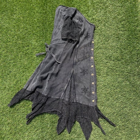 [USED]  レーヨン刺繍ワンピース