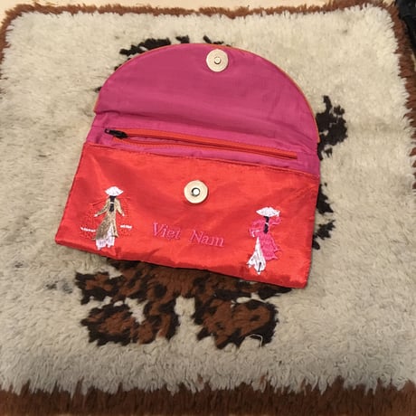 [USED] Viet Nam シルクSOUVENIR ポーチ