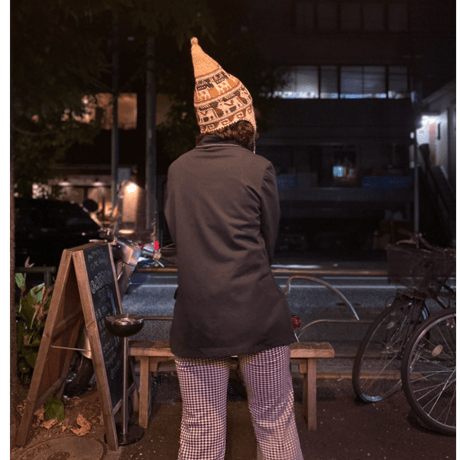 [USED] 耳当てニット帽 /動物柄