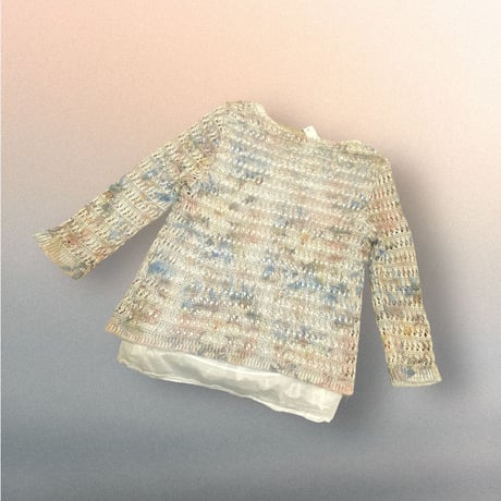 [USED] 重ね着風クロシェットトップス