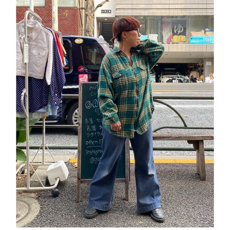 [USED] ZIPネルシャツ💚