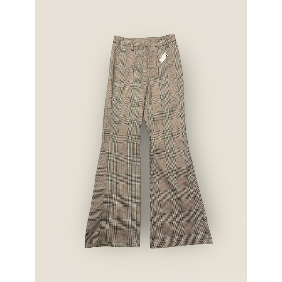 ドビーカルゼ ソフトタンブラーストレッチ 変形千鳥柄　新品 USED] ストレッチ 千鳥柄 フレアPANTS | garden730