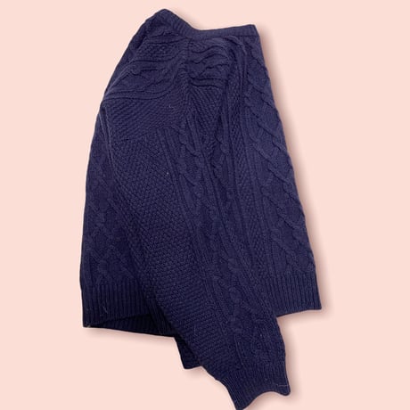 [USED] NAVY ケーブル ニット 💙
