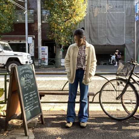 [USED] ケーブル編みニットカーディガン