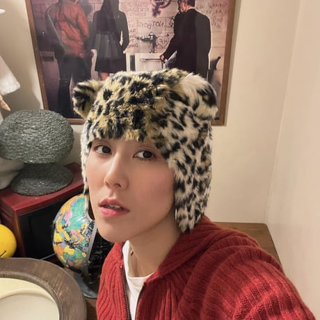［USED] kids VINTAGE ANIMAL HAT🐅🖤