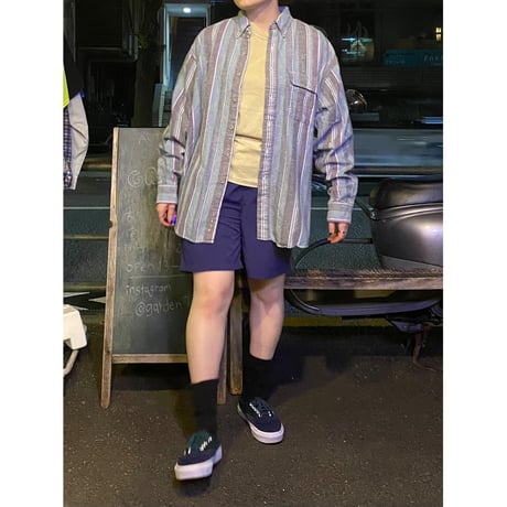 [USED]  褪せストライプ B.Dシャツ