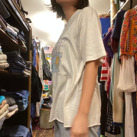 [USED] ゆるプリント 猫 tee