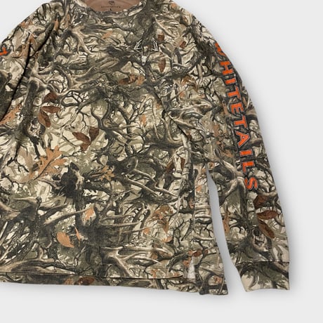 [USED] 袖プリ RealTree CAMO ロンTee