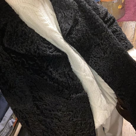 [USED] Vintage! BLACAK アストラカンコート