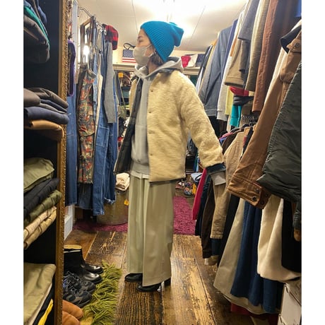 [USED] FRENCH vintage WOOL / 裏ボア コーチJKT