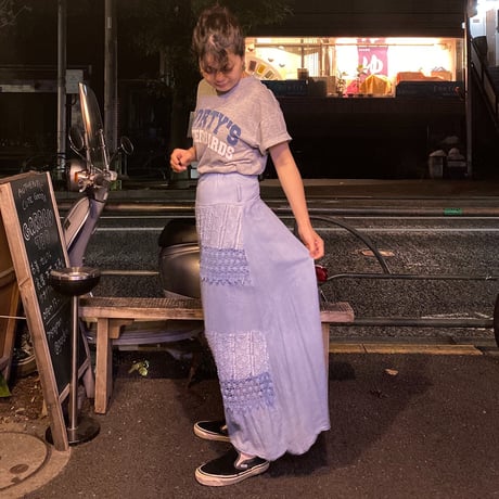 [USED] ガーゼ✖︎レース ロングスカート