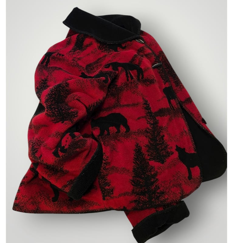 USED] フリースリバーシブルコート♥️🖤 | garden730