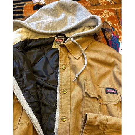 [USED] 2XL Dickies 重ね着風 ダックJKT