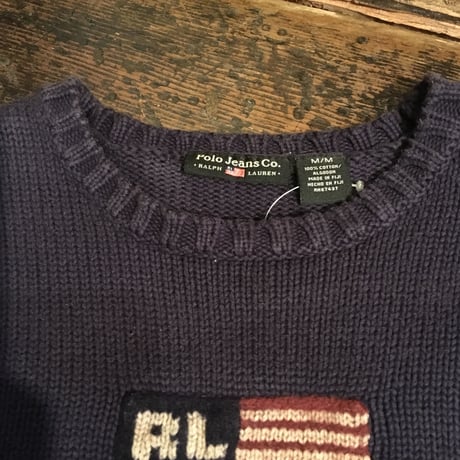 [USED]  Ralph Lauren 星条旗 ROGO ニット