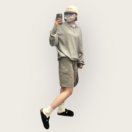[USED] made in U.S.A. 襟付きコットンニット